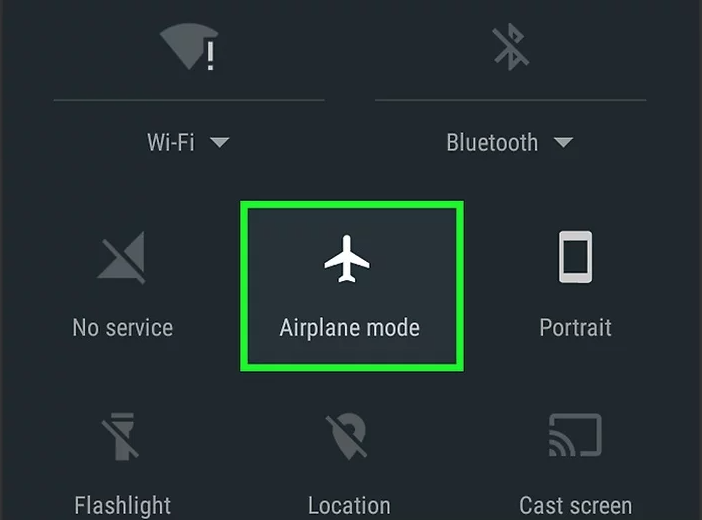 Schalten Sie den Flugmodus Android aus