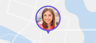 Life360 紫色の円