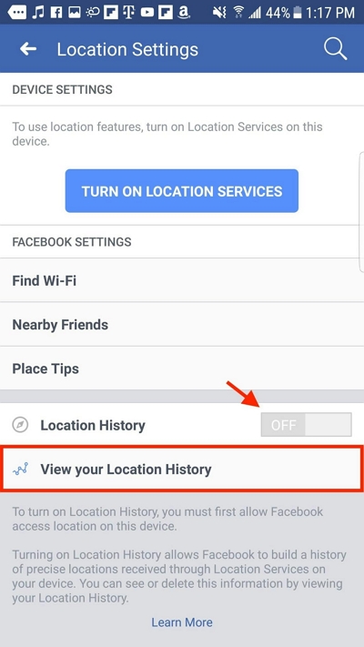 在 Android 3 上停用 Facebook 位置記錄 |查看 Facebook 位置歷史記錄