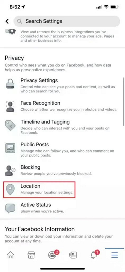 iPhone 2 で Facebook のロケーション履歴を無効にする | Facebook のロケーション履歴を表示する