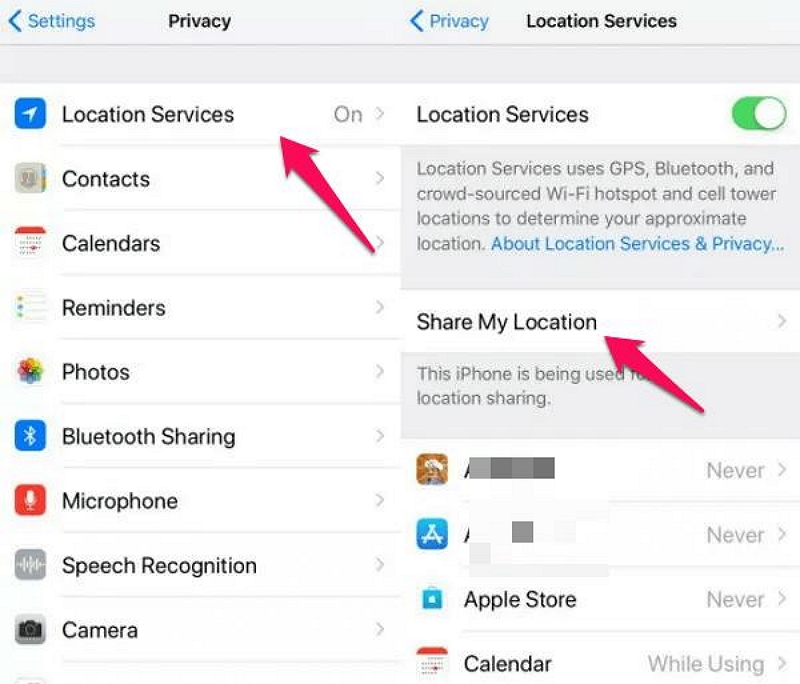 Location Services | If Someone Stopped Sharing Location iPhone