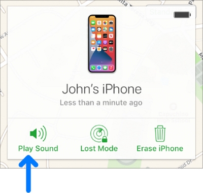 サウンドを再生 | iPhone の最後の場所を探す