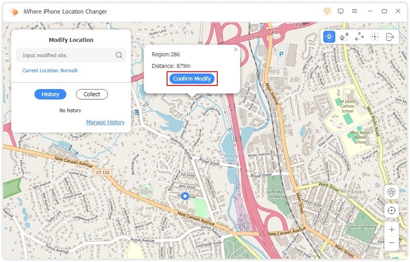 iWhere Modify Location 4 | Guide of iWhere iPhone Loaction Changer