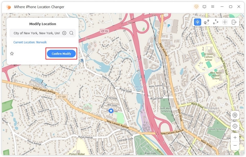 Confirm Modify | Share Location on Find My iPhone