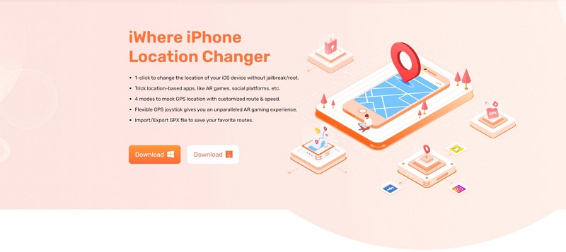 download and install iWhere | Request Location on iPhone