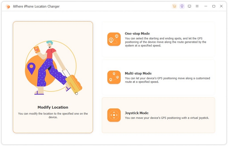 iWhere Joystick Mode 1 | Guide of iWhere iPhone Loaction Changer