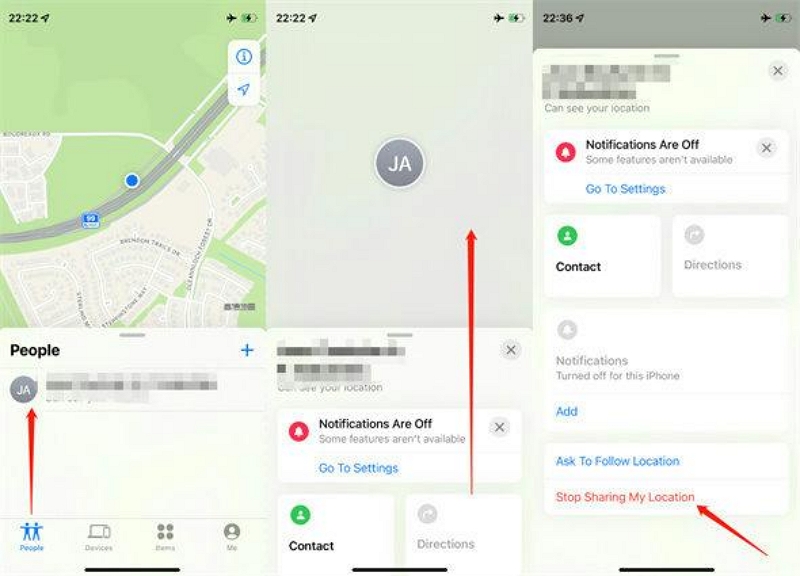 Stop Sharing Your Location via Find My App | turning off your phone stop sharing location