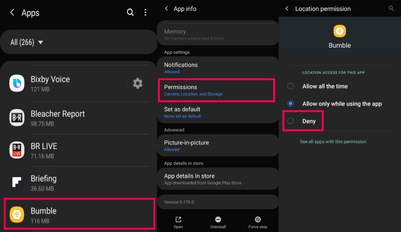 Switch Off android Location Permission 2 | Turn Off Location on Bumble