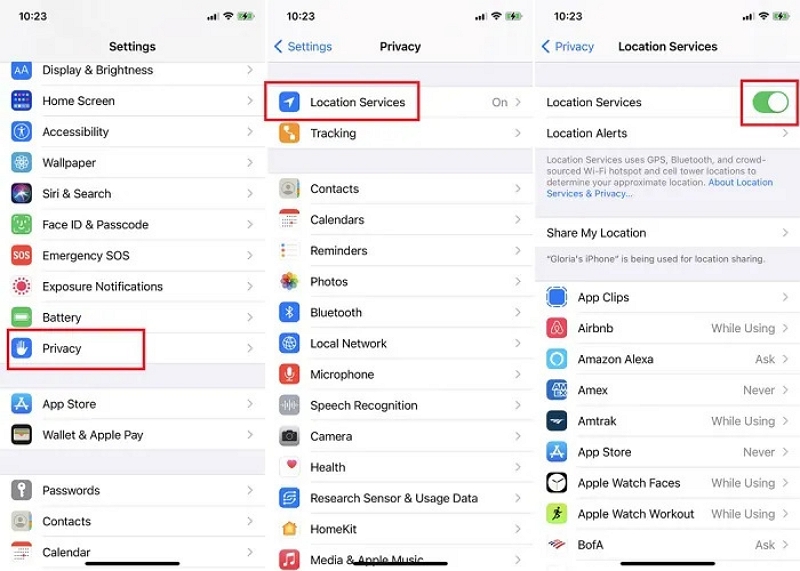 Try Location Services Option | Stop Sharing Location on iPhone Without Them Knowing