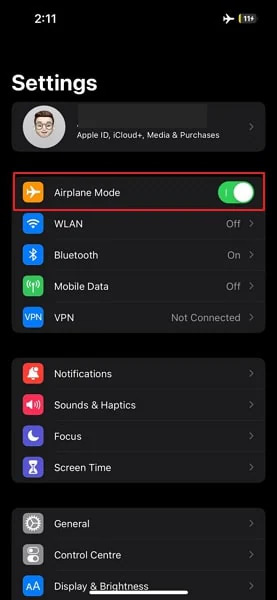 switch off Airplane Mode | No Location Found Mean