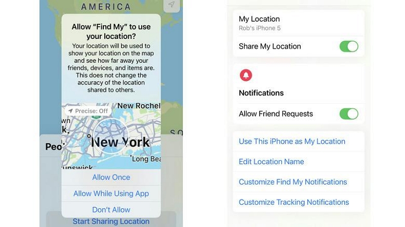 use another iPhone as your location | turning off your phone stop sharing location