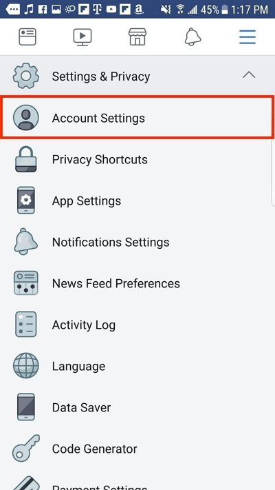 Settings And Privacy | View Facebook Location History