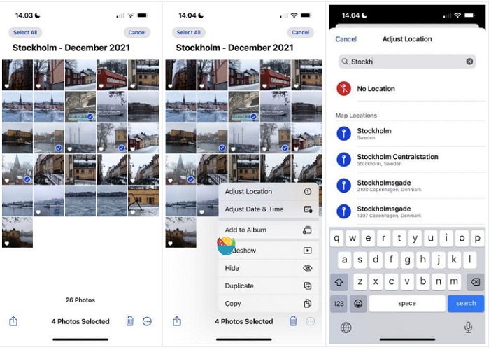 Fügen Sie mehreren Bildern einen Standort hinzu | Problem mit iPhone-Fotos, bei denen der Standort nicht angezeigt wird