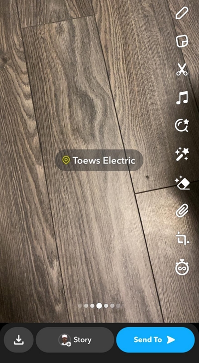 Take a photo or video | add location on snapchat