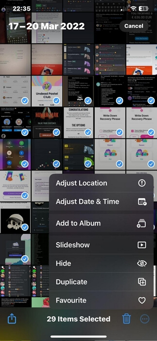 choose Adjust Location | Add Location to Photos on iPhone