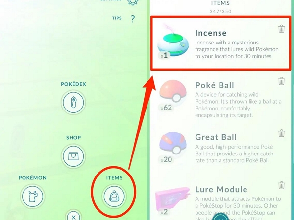 use a lure module | shiny balloon pikachu