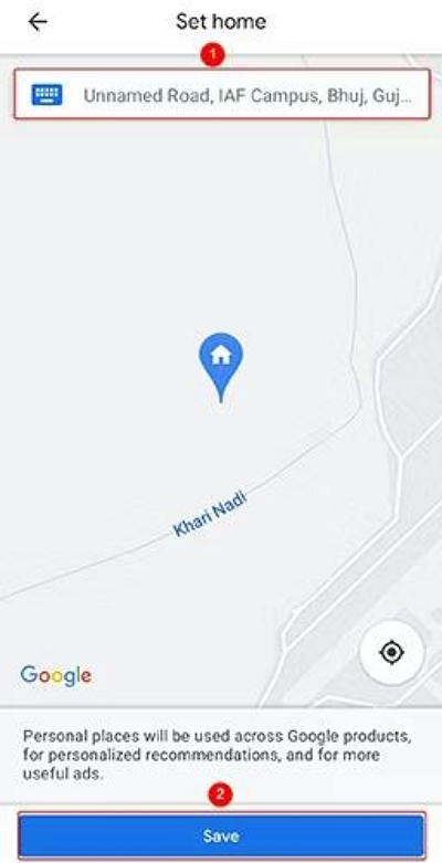完成操作 |在Google地圖上更改家庭位置