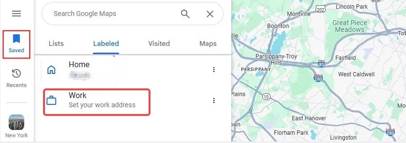 在電腦上的 Google 地圖上更改工作地點 |在Google地圖上更改家庭位置