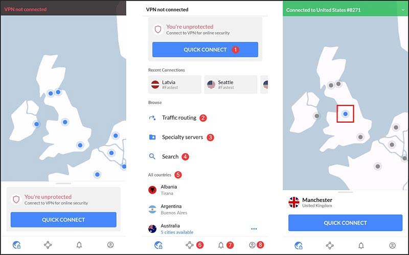 change ip location | manage location settings android