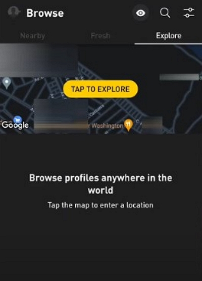 Explore button | scruff vs grindr