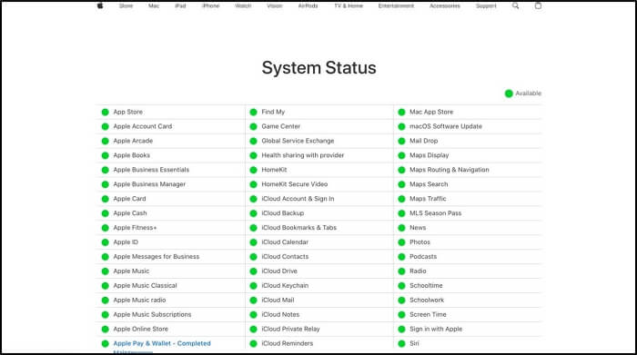 check Apple Server status | Why Does It Say Location Not Available on iMessage