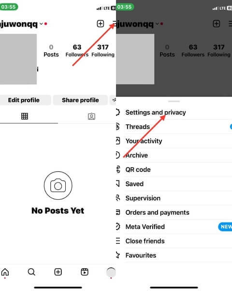 Klicken Sie auf „Einstellungen und Datenschutz | Standort funktioniert auf Instagram nicht“