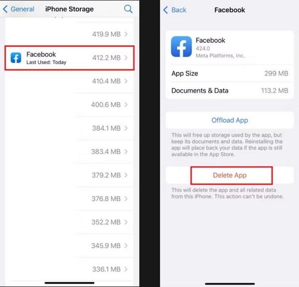 刪除應用程式 | Facebook 維持登出狀態