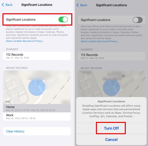 turn off significant locations | how to see all significant locations on iphone