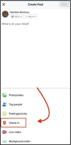 click Check In Facebook | Send Location on Instagram