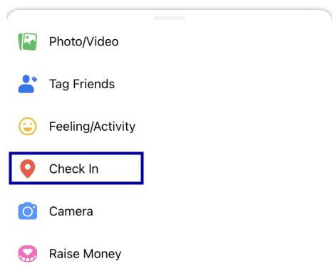 點擊在 Facebook 應用程式中查看 |在 Facebook 上新增位置