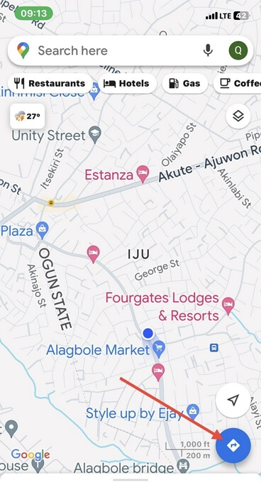 tap Direction Google Maps | Fastest Route Home from My Location