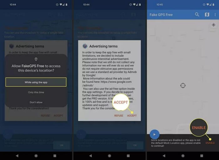 click Enable Fake GPS | Fake Google Chrome Location
