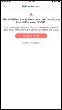 delete Life360 account | does deleting life360 stop location sharing on iphone