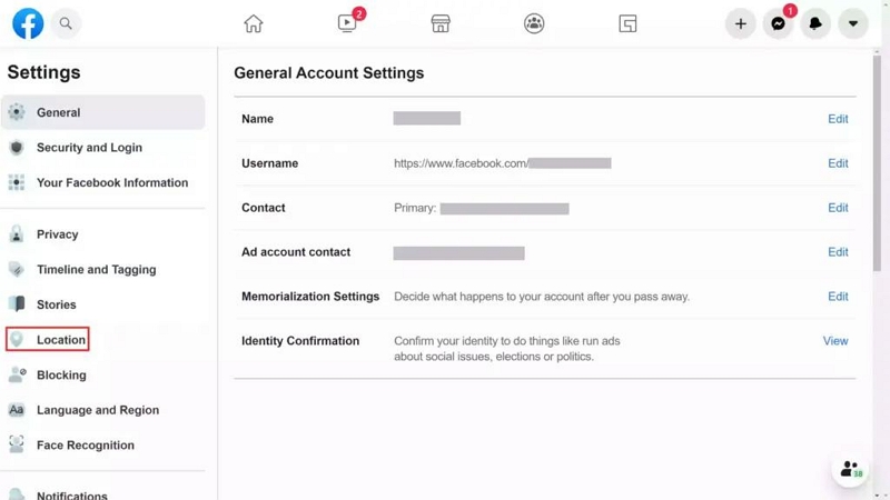ウェブサイト 2 から Facebook のロケーション履歴を無効にする | Facebook のロケーション履歴を表示する
