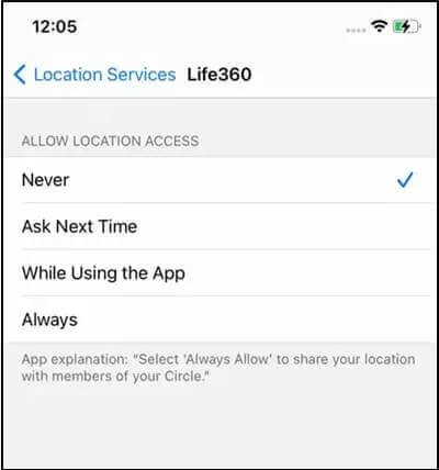 disallow Life360 access location | does deleting life360 stop location sharing on iphone