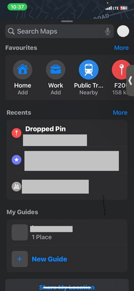 drag Search Maps | Check iPhone Location History