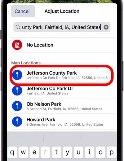 No Location | turn off location on photos