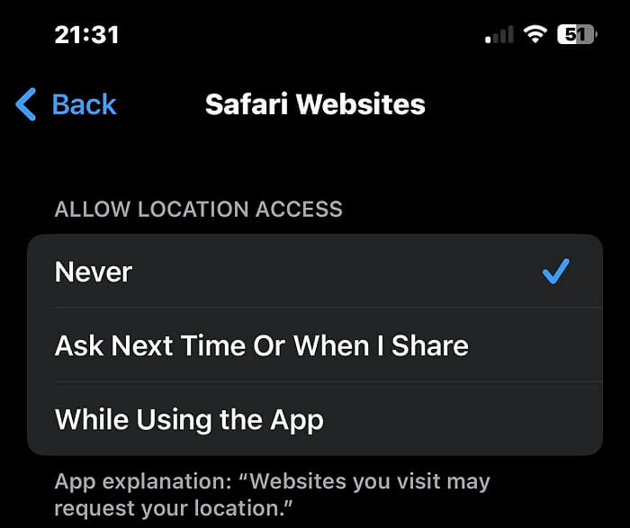 允許位置存取 Safari |在 Safari 上變更位置