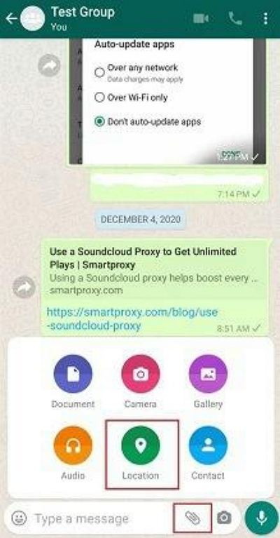 Büroklammer | So fälschen Sie die Standortfreigabe bei WhatsApp