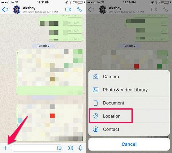 Greifen Sie auf Ihren Chat zu | So fälschen Sie die Standortfreigabe bei WhatsApp