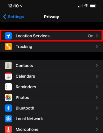 Select Location Services | Grindr Location Not Updating