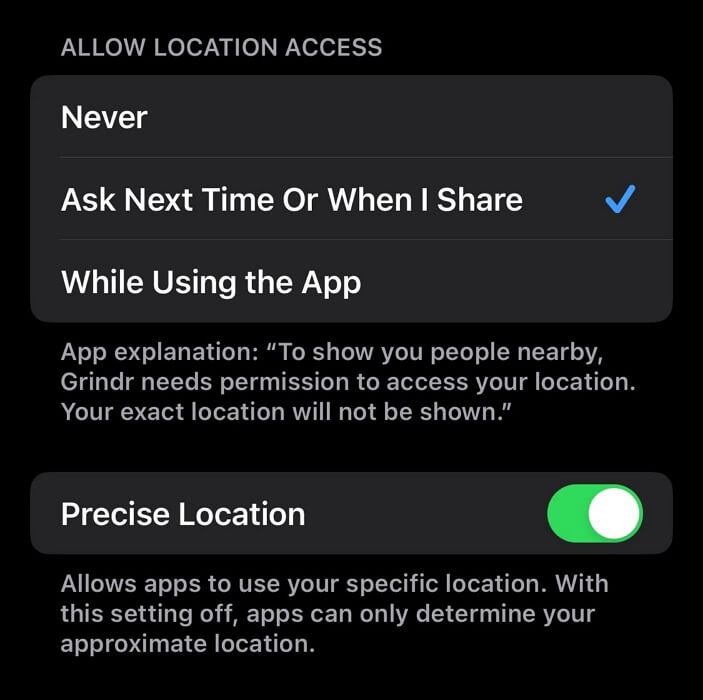 enable Precise Location | Grindr Location Not Updating