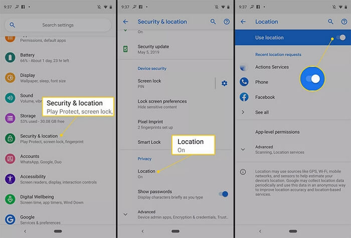 turn on Location Services Android | Grindr Location Not Updating