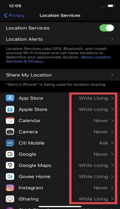 While Using App | fix life360 showing wrong location
