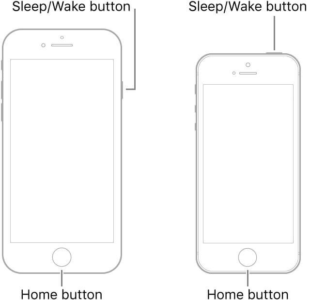 restart iPhone 6 and earlier | iPhone Location Services Not Working