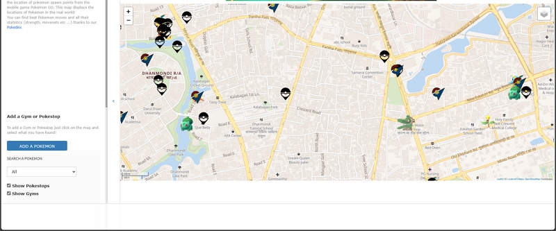 GO MAP for Pokemon Go | pokemon go gym locations