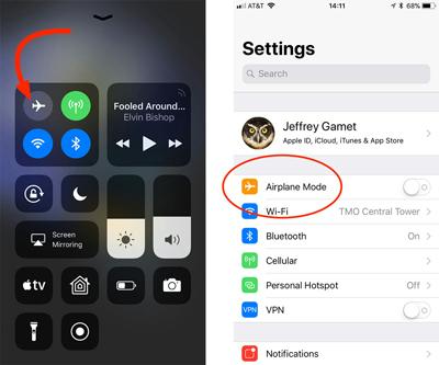 access Control Center | Turn GPS Off iPhone