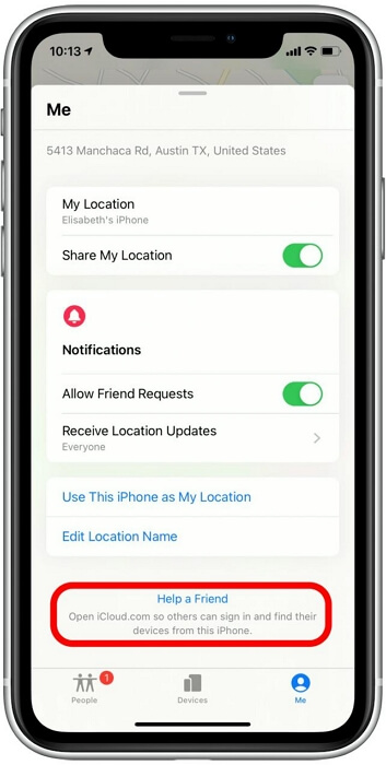 use this iPhone as my location | Turn GPS Off iPhone