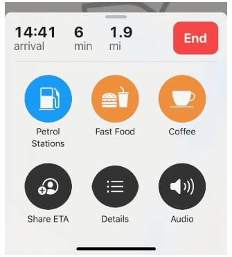 Drücken Sie auf „Ende Apple Maps | Woher weiß ich, ob ich meinen Standort freigebe?“