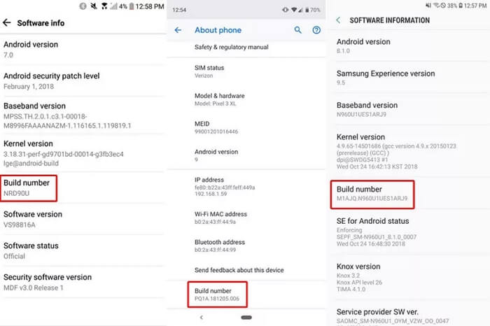 tap Build Number | Change Location on Skout